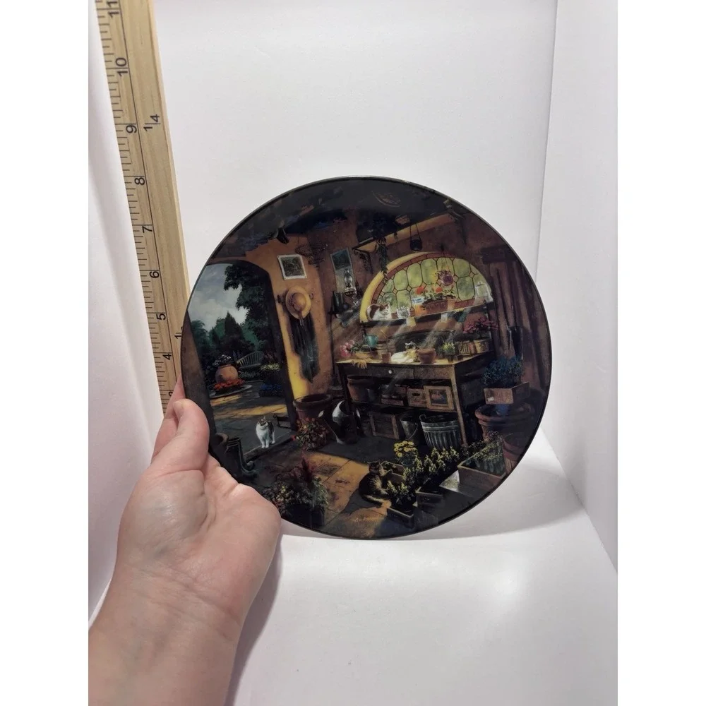 Bradford Exchange Summer's Sweet Pursuits Plate‎ Afternoon Serenity Cats